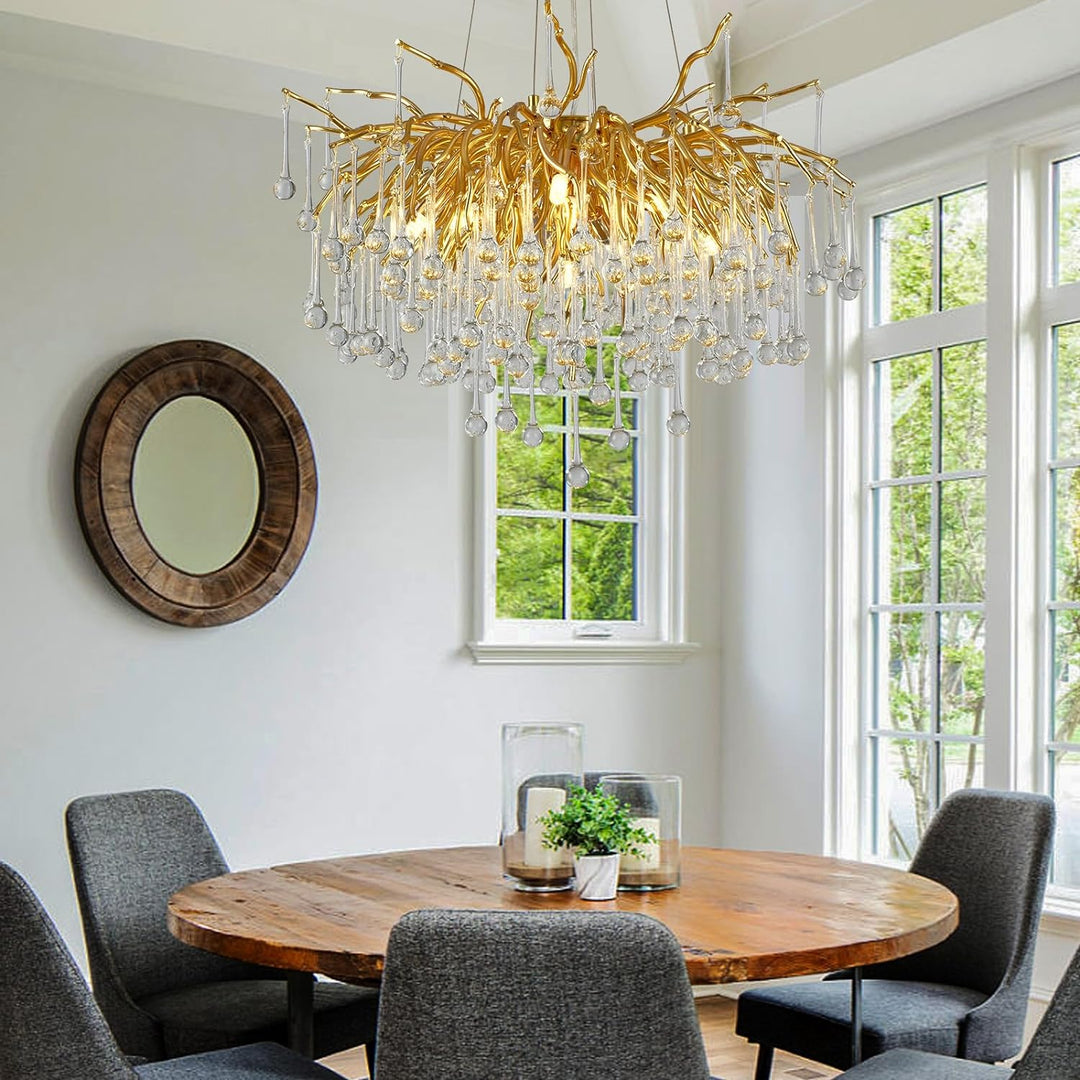 Small Rain Tree Branch Chandelier 23" 47"
