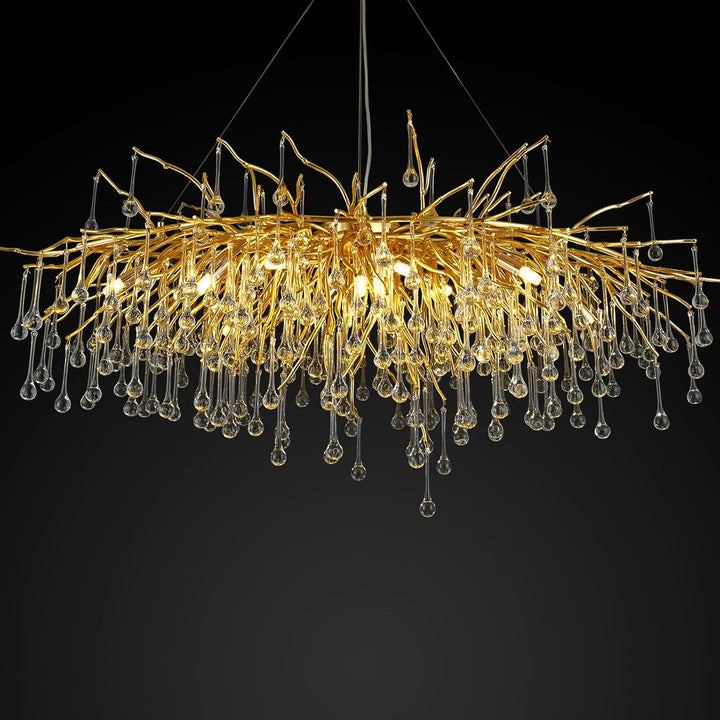 Small Rain Tree Branch Chandelier 23" 47"
