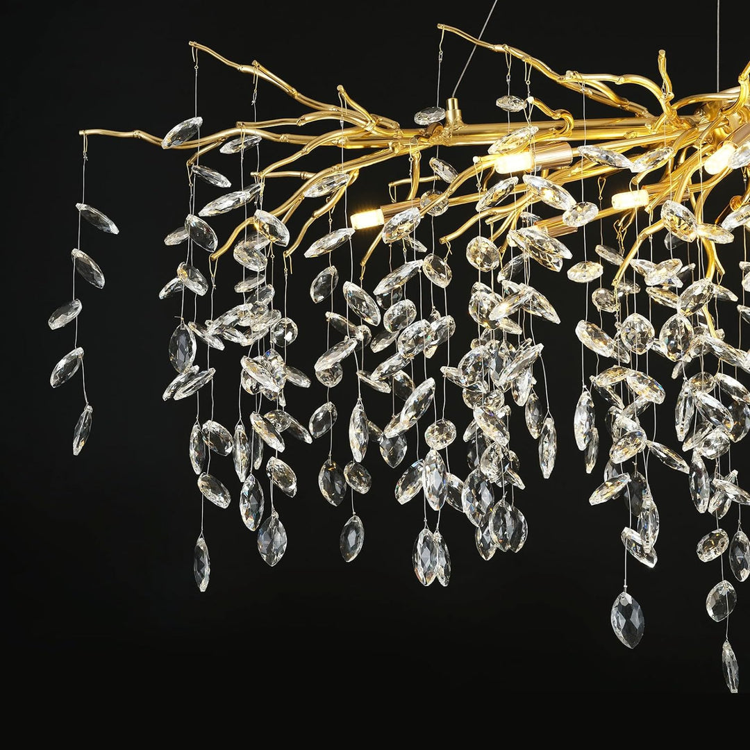 Small Rain Tree Branch Chandelier 23" 47"
