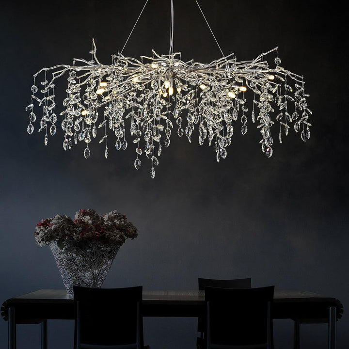 Small Rain Tree Branch Chandelier 23" 47"