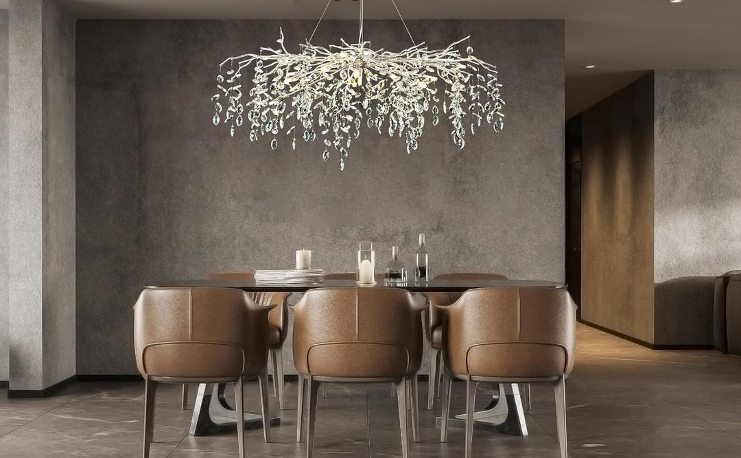 Small Rain Tree Branch Chandelier 23" 47"