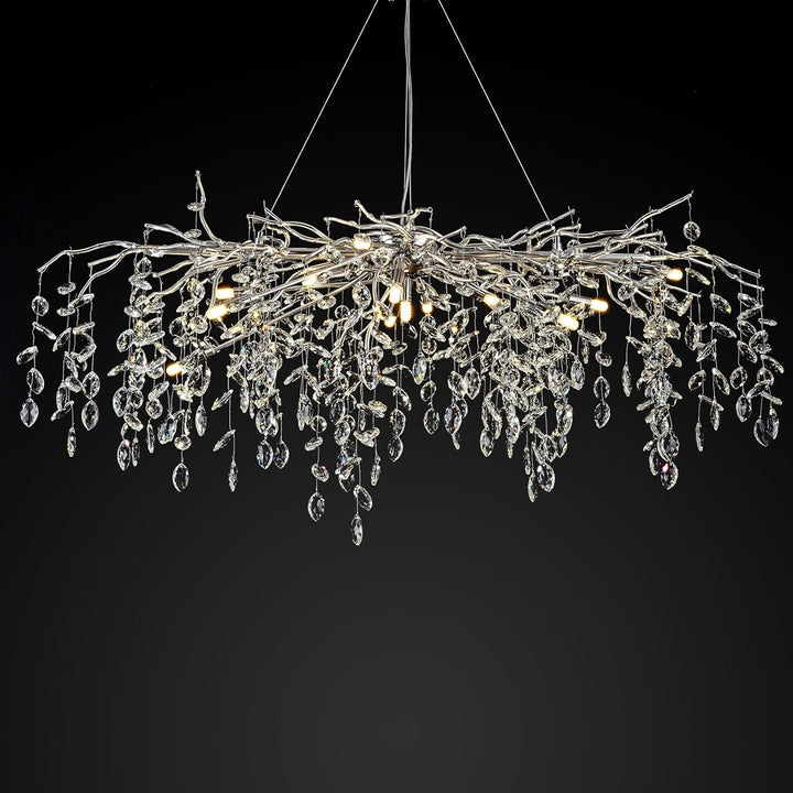 Small Rain Tree Branch Chandelier 23" 47"