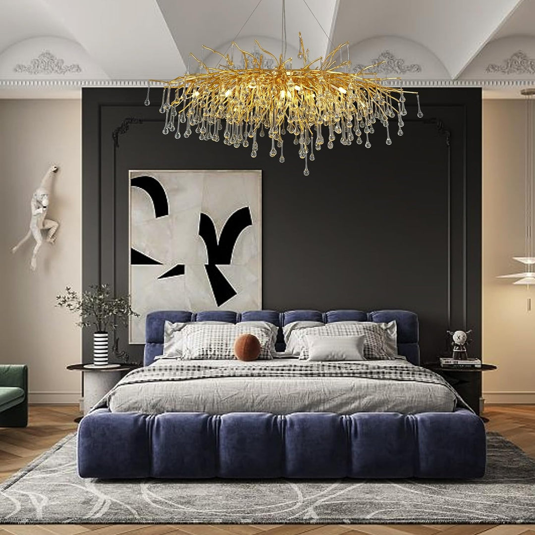 Small Rain Tree Branch Chandelier 23" 47"