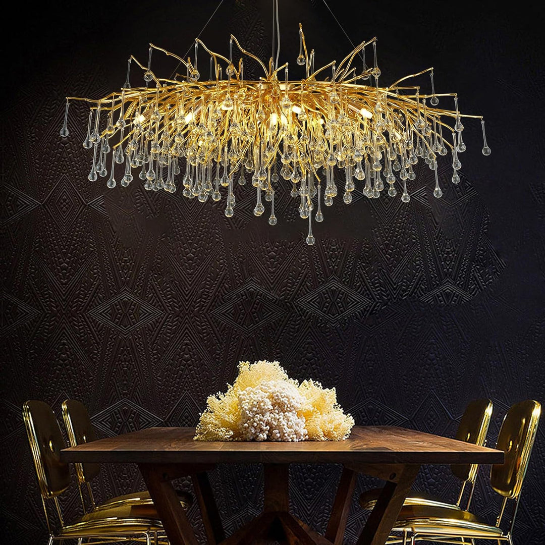 Small Rain Tree Branch Chandelier 23" 47"