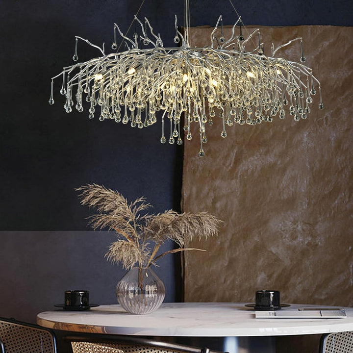 Small Rain Tree Branch Chandelier 23" 47"