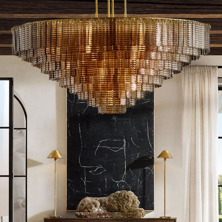 Shakiesha Glass Round Chandelier