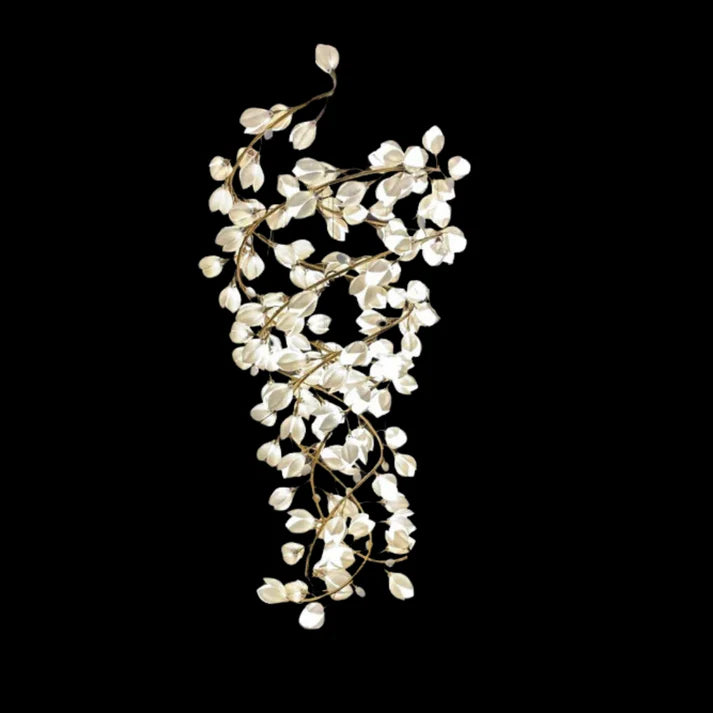 Spiral Pure White Magnolia Chandelier