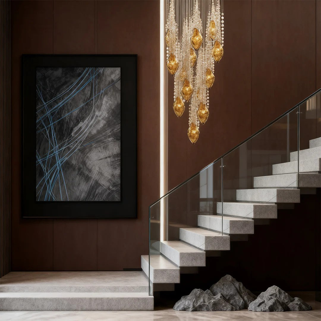 Stairway Chandelier Artistic Crystal Ceiling Light