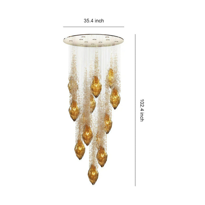 Stairway Chandelier Artistic Crystal Ceiling Light