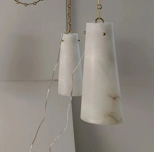 Alabaster Contemporary Vintage 2-Light Pendant