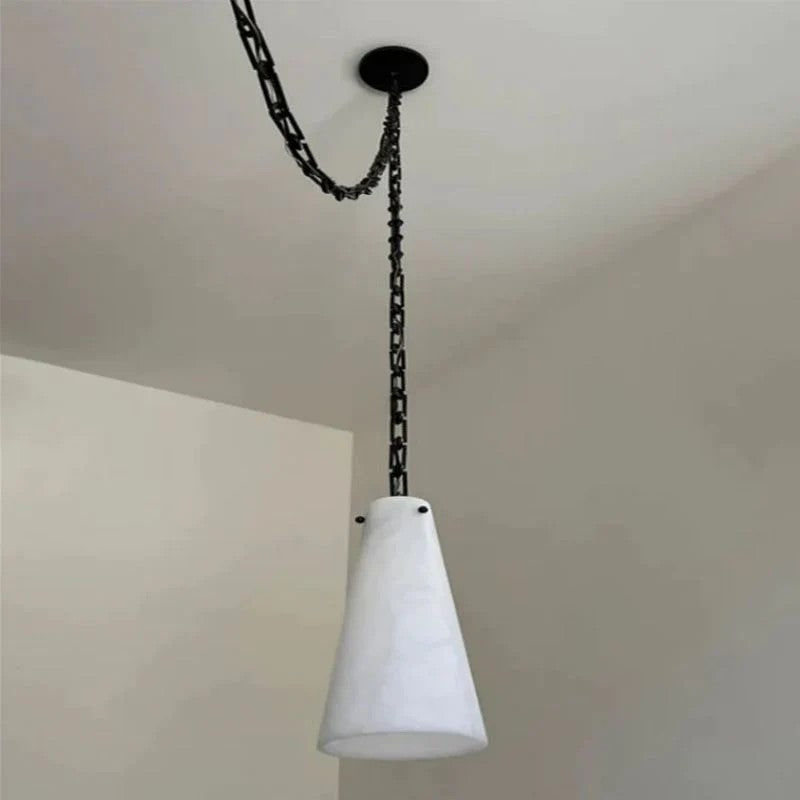 Alabaster Contemporary Vintage 3-Light Pendant