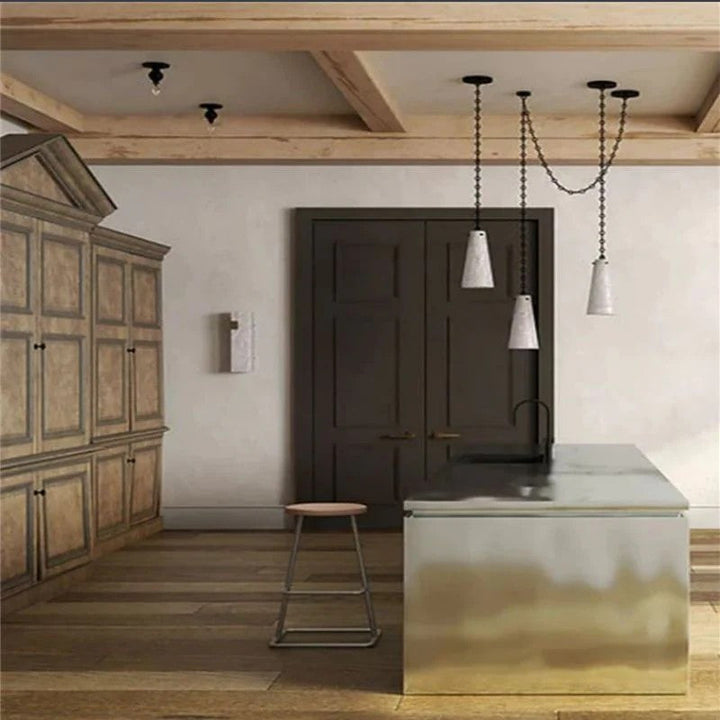 Alabaster Contemporary Vintage 3-Light Pendant