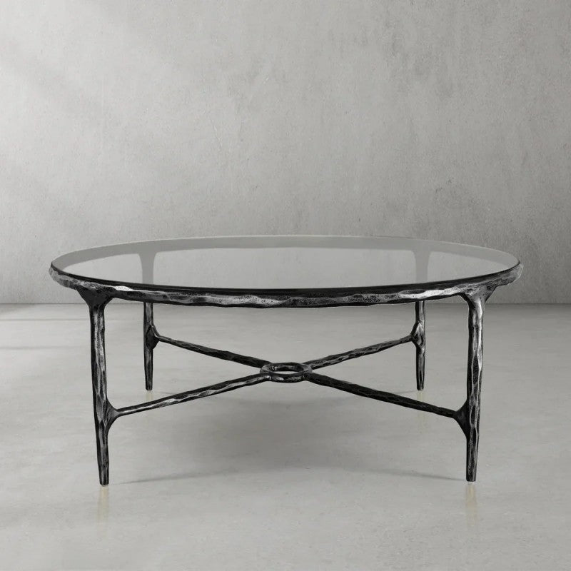 Thaddeus Glass Round Coffee Table