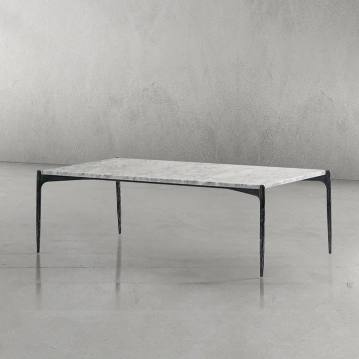 Thaddeus Rectangle Horn Marble Coffee Table