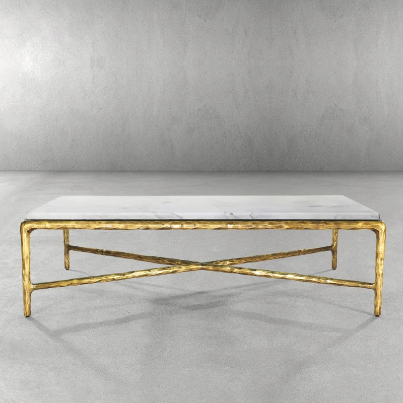 Thaddeus Rectangle Marble Coffee Table