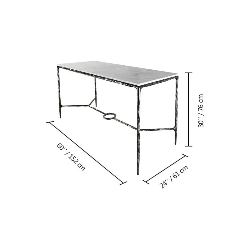 Thaddeus Rectangle Marble Desk