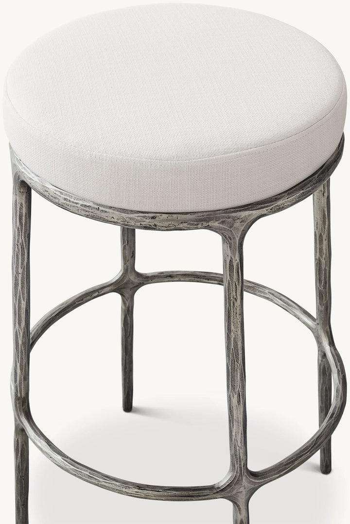 Thaddeus Backless Fabric Swivel Bar and Counter Stool Living Room