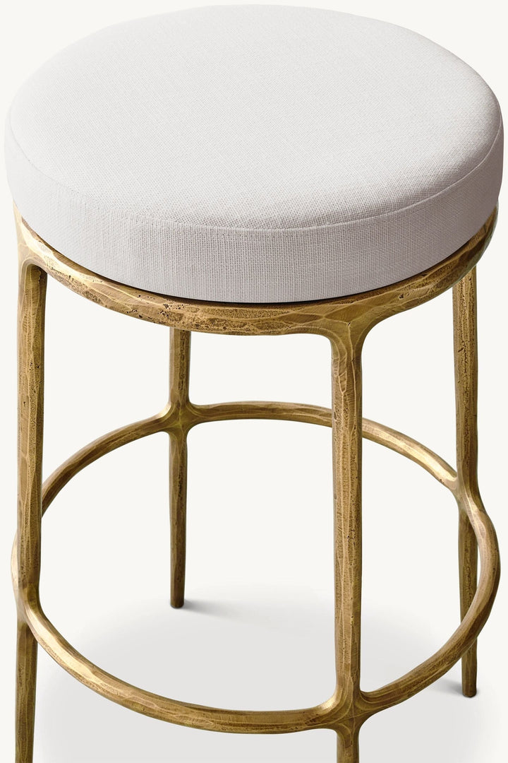 Thaddeus Backless Fabric Swivel Bar and Counter Stool Living Room