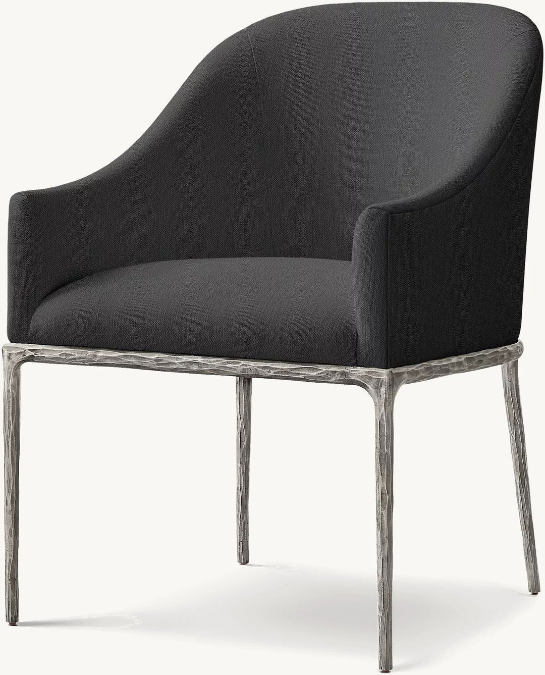 Thaddeus Barrelback Slope Fabric Dining Armchair