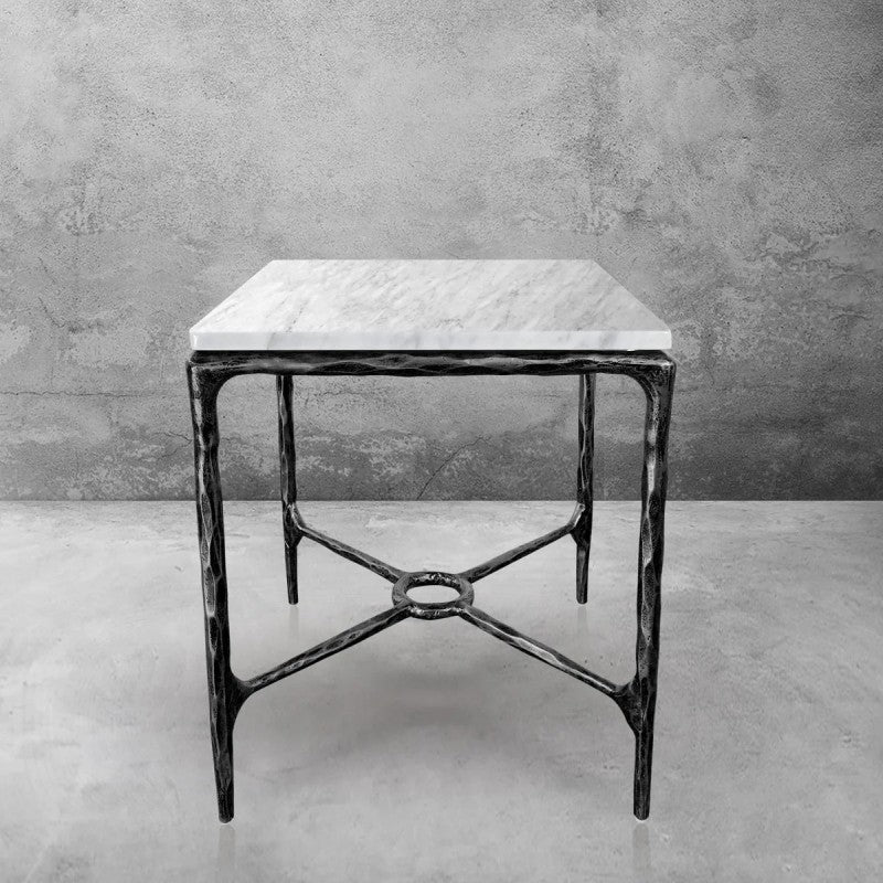 Thaddeus Marble Square Side Table 18" 22"
