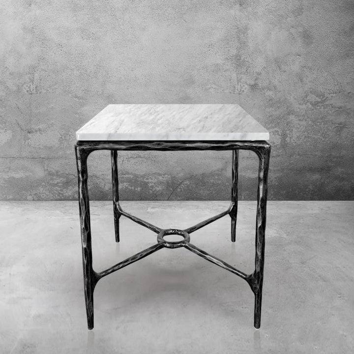 Thaddeus Marble Square Side Table 18" 22"