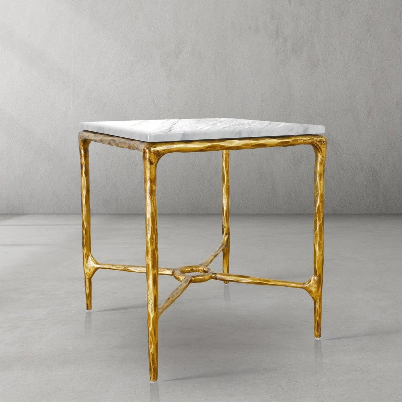 Thaddeus Marble Square Side Table 18" 22"