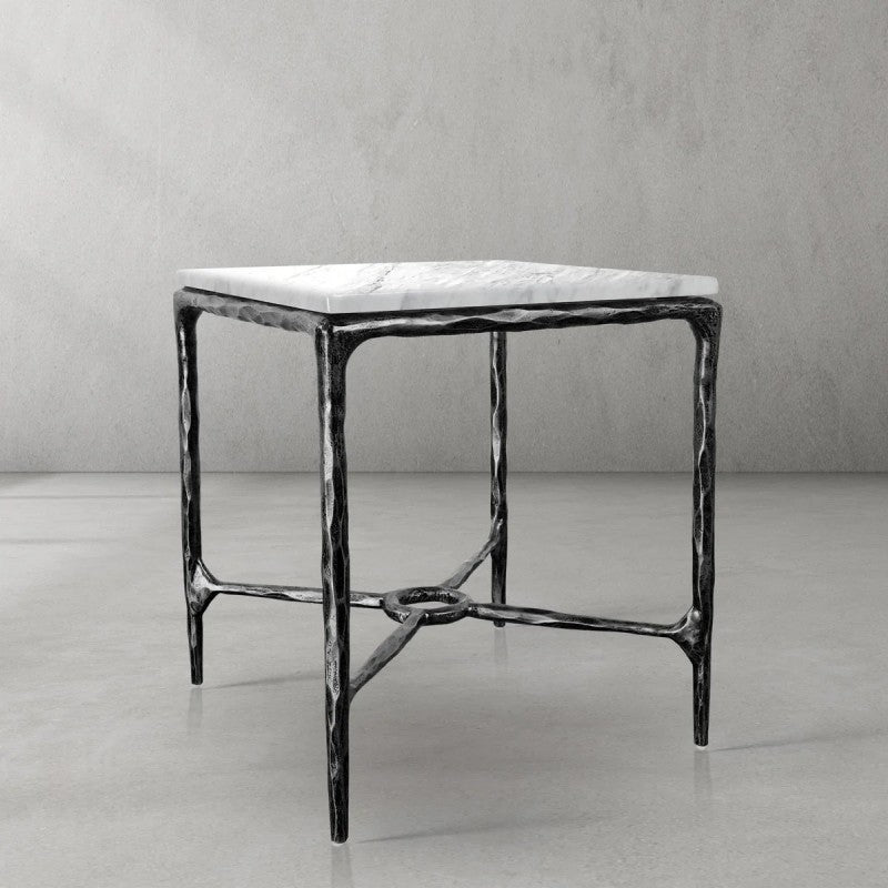 Thaddeus Marble Square Side Table 18" 22"