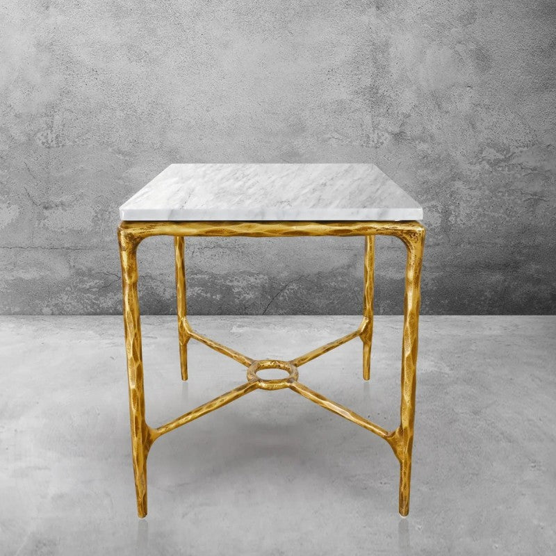 Thaddeus Marble Square Side Table 18" 22"