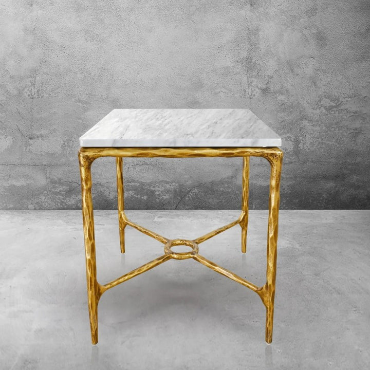 Thaddeus Marble Square Side Table 18" 22"