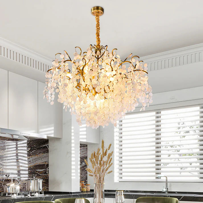 Thirza Brass Branch Crystal Chandelier
