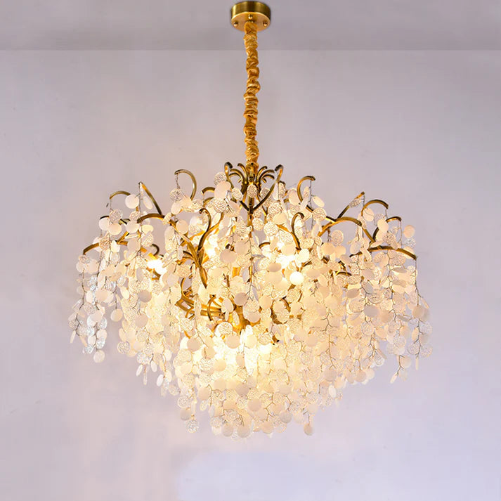 Thirza Brass Branch Crystal Chandelier