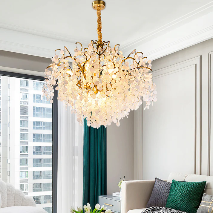 Thirza Brass Branch Crystal Chandelier