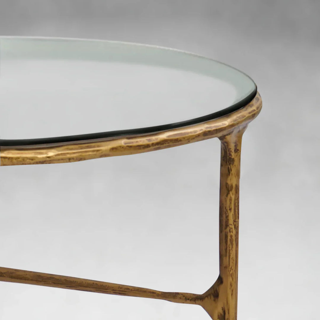 Thomson Glass Round Coffee Table 3 Legs 35"