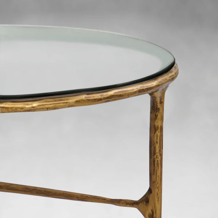 Thomson Glass Round Coffee Table 3 Legs 35"