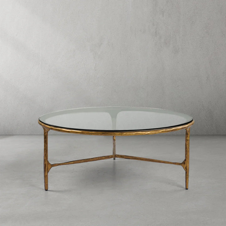 Thomson Glass Round Coffee Table 3 Legs 35"