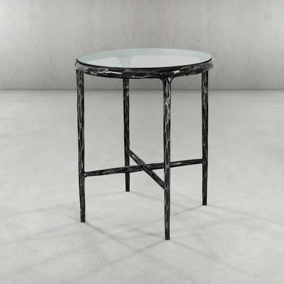 Thomson Glass Round Side Table 18" 22"
