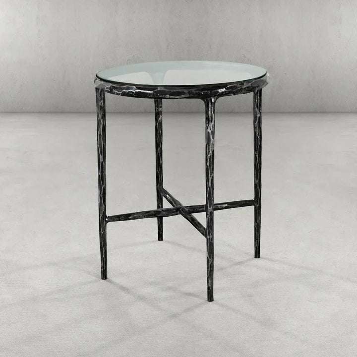 Thomson Glass Round Side Table 18" 22"