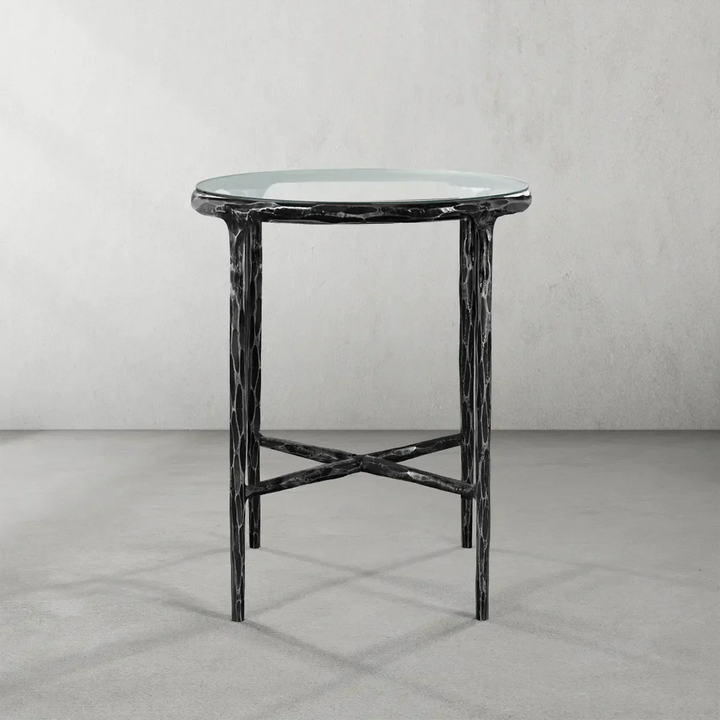 Thomson Glass Round Side Table 18" 22"