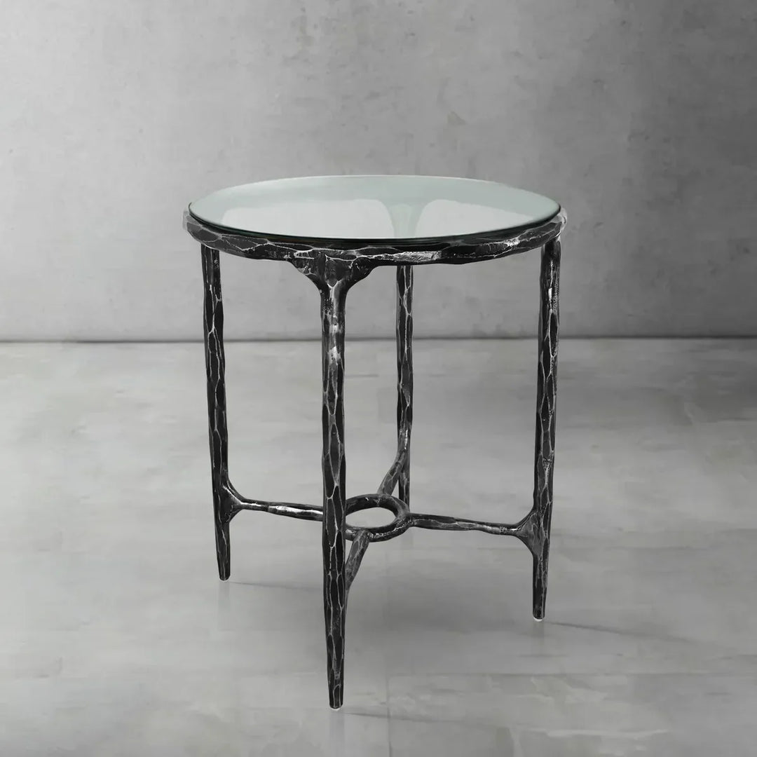 Thomson Glass Round Side Table 18" 22"