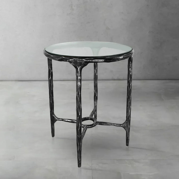 Thomson Glass Round Side Table 18" 22"