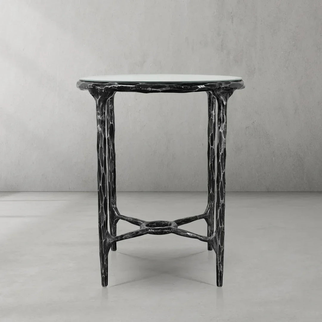 Thomson Glass Round Side Table 18" 22"