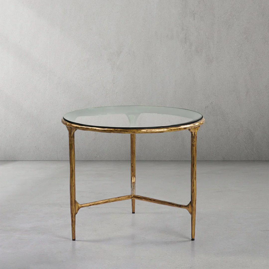 Thomson Glass Round Side Table 3 Leg 24"D