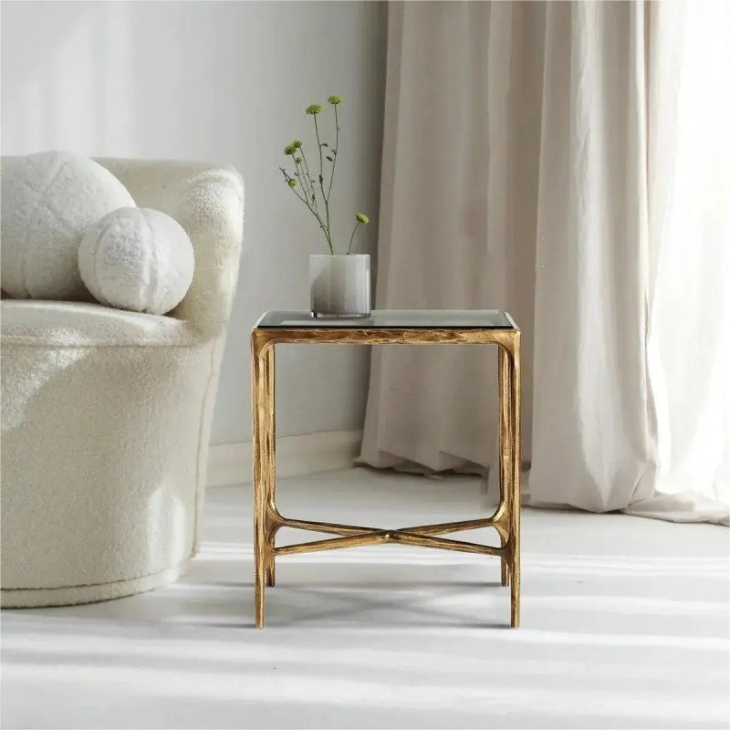 Thomson Glass Square Side Table 18" 22"