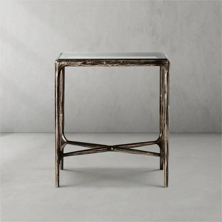 Thomson Glass Square Side Table 18" 22"