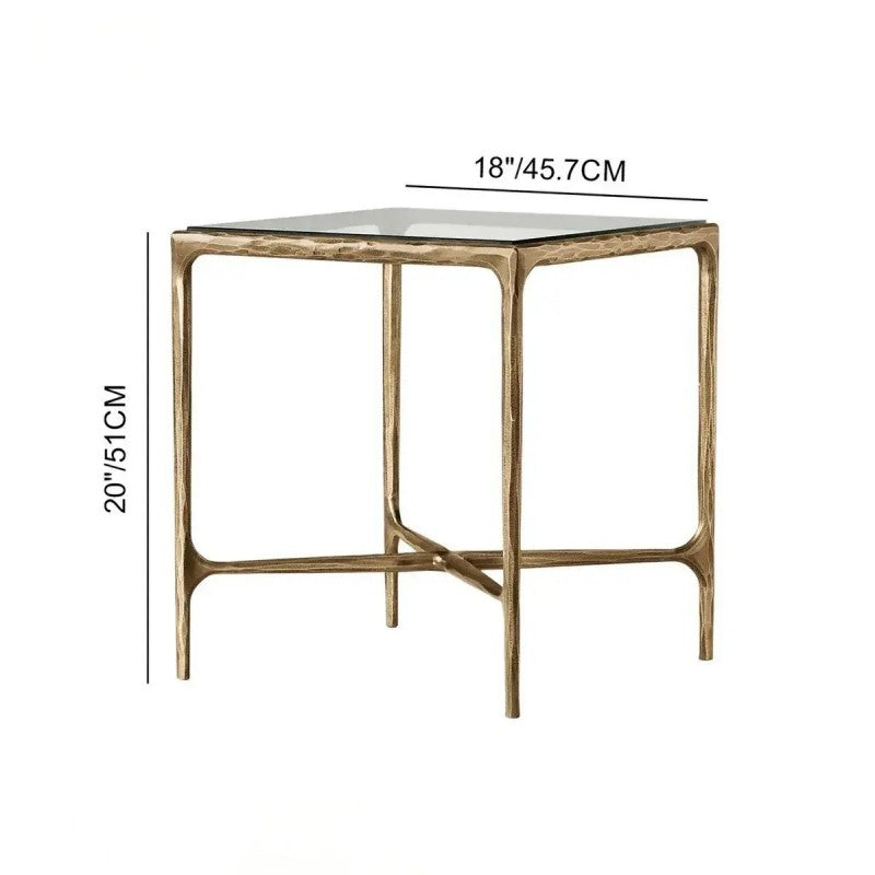 Thomson Glass Square Side Table 18" 22"