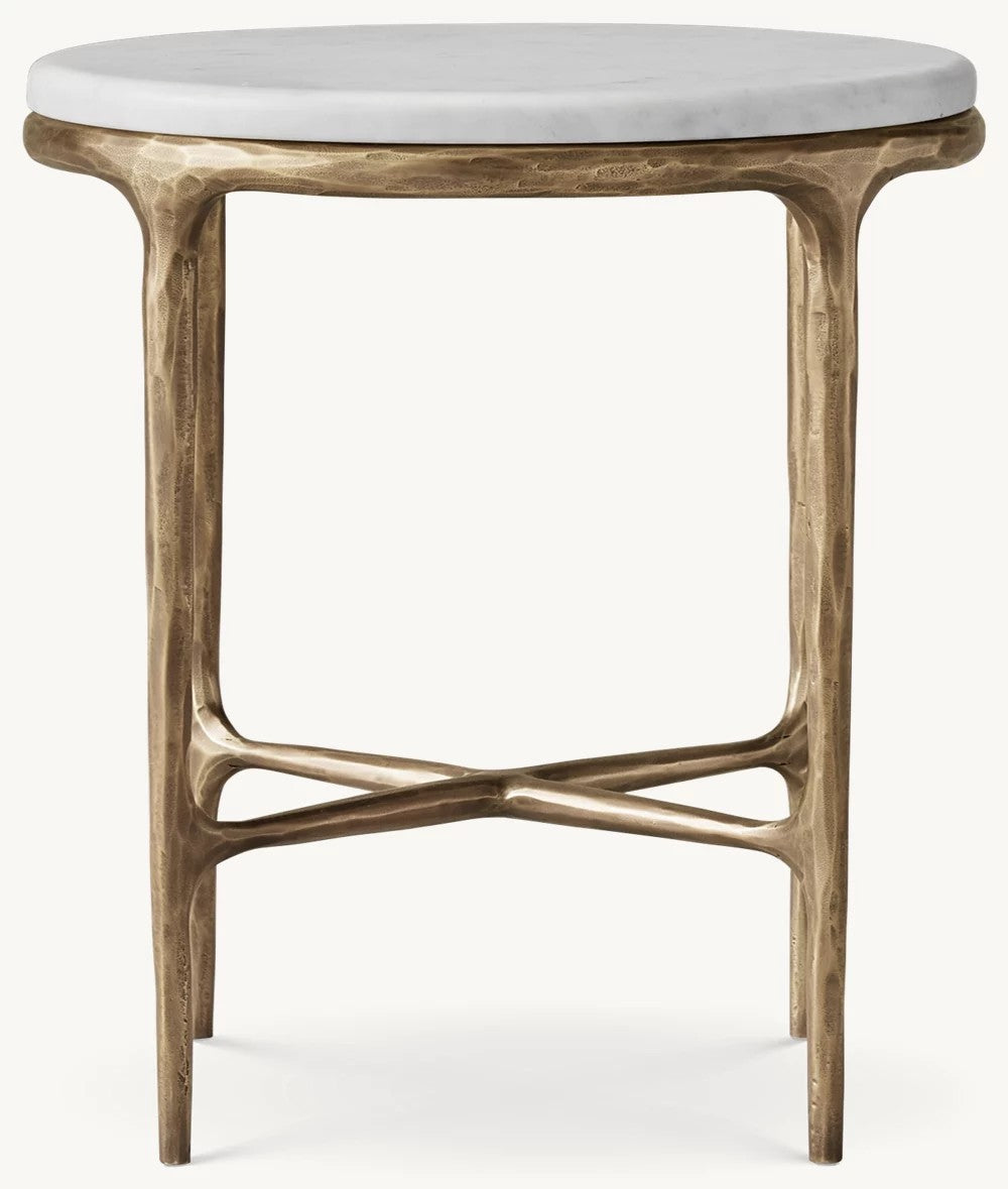 Thomson Marble Round Bedside Table