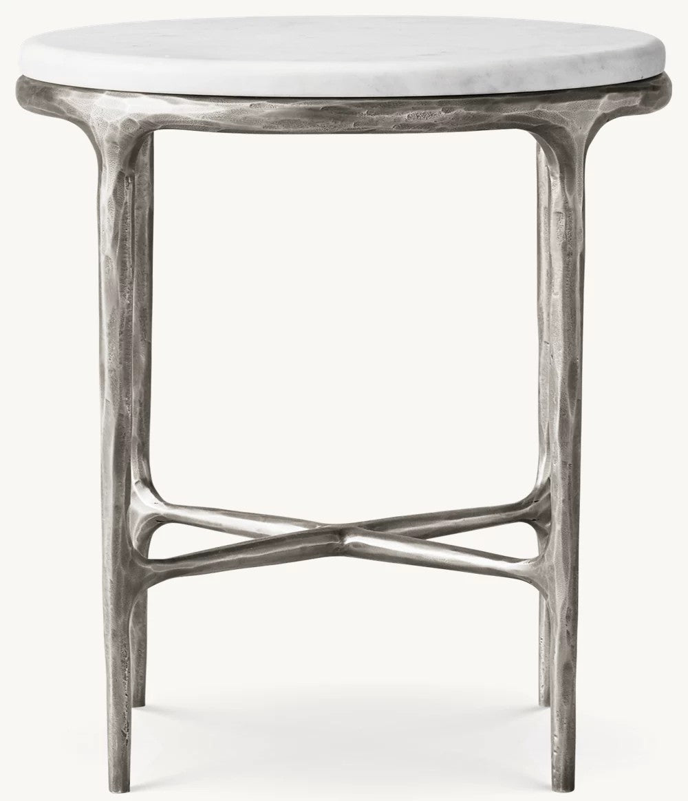 Thomson Marble Round Bedside Table