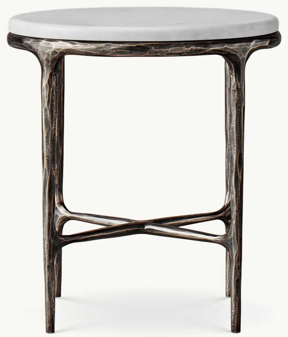Thomson Marble Round Bedside Table