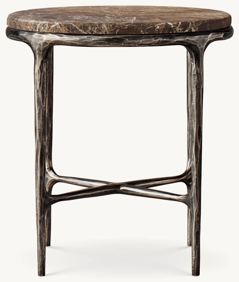 Thomson Marble Round Bedside Table