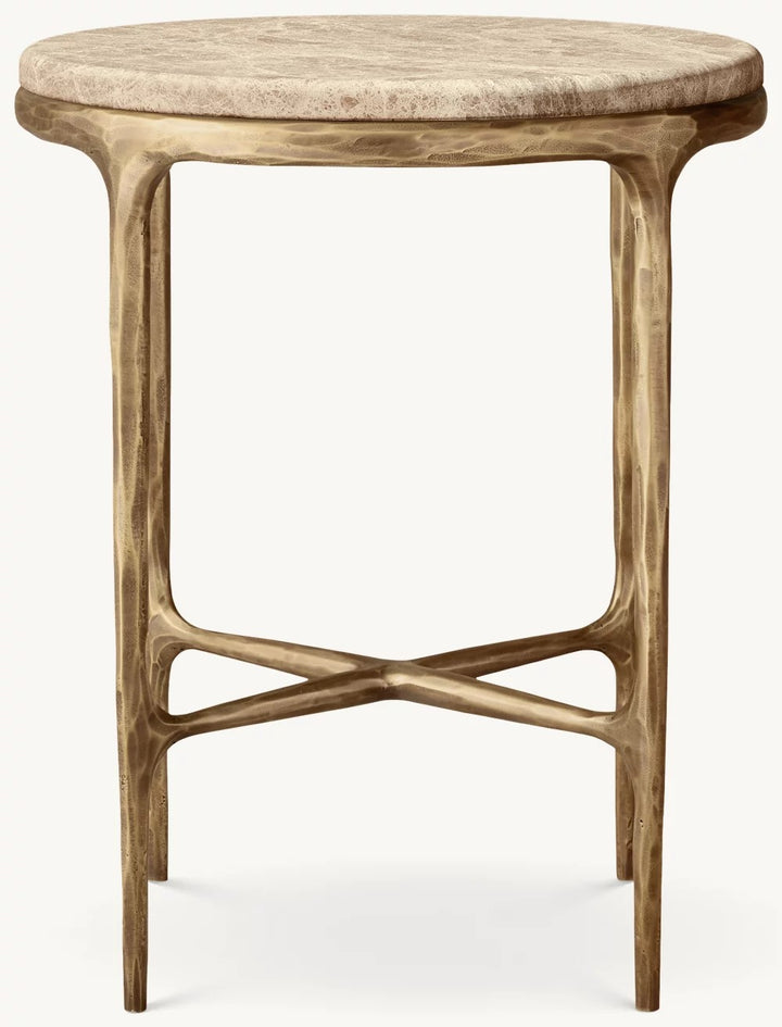 Thomson Marble Round Bedside Table